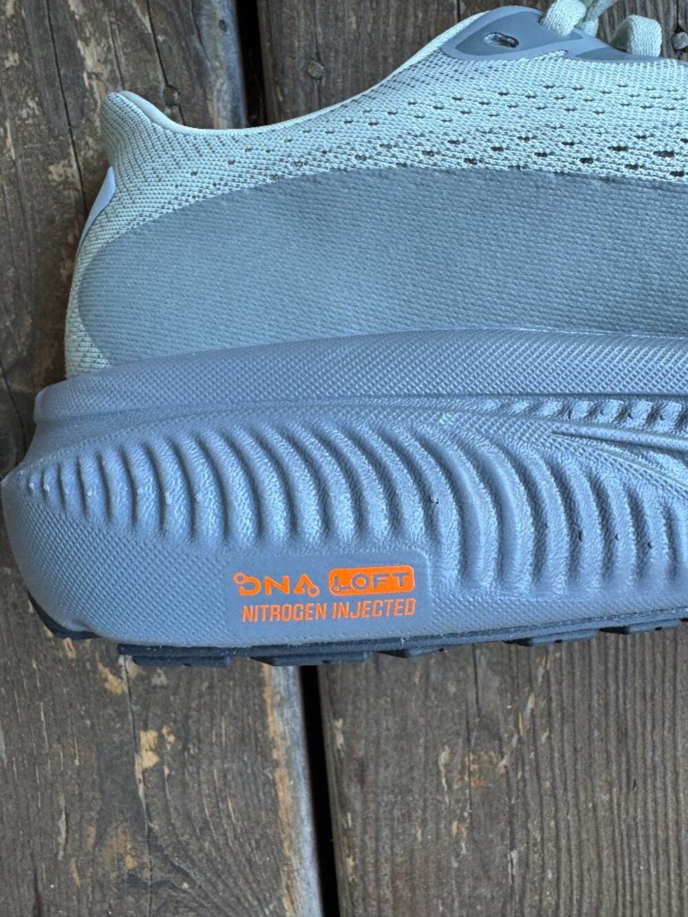 BROOKS Ghost 17 GTX Smoke-Primer Gray-Orange Running Shoes in Men's 9.5 - Picture 6 of 14